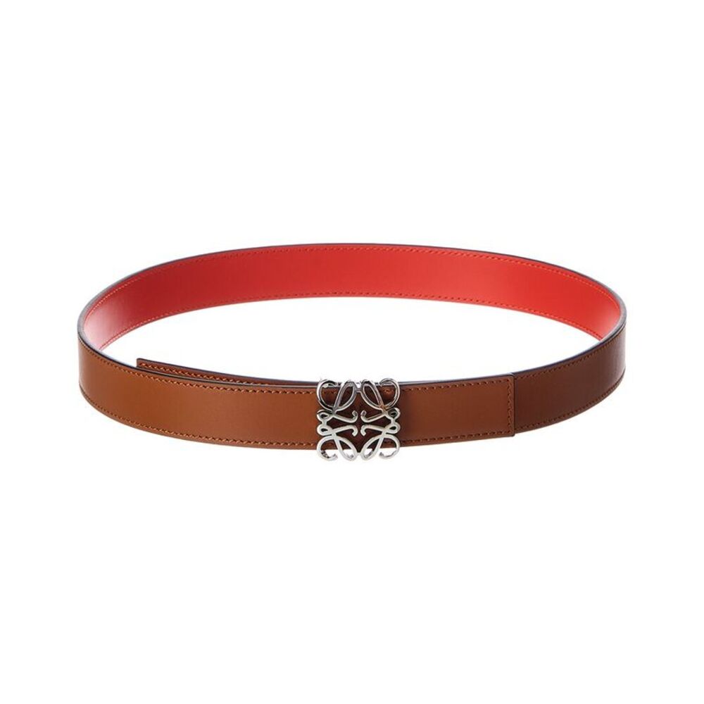 Loewe Anagram Bombe Reversible Leather Belt, Brown